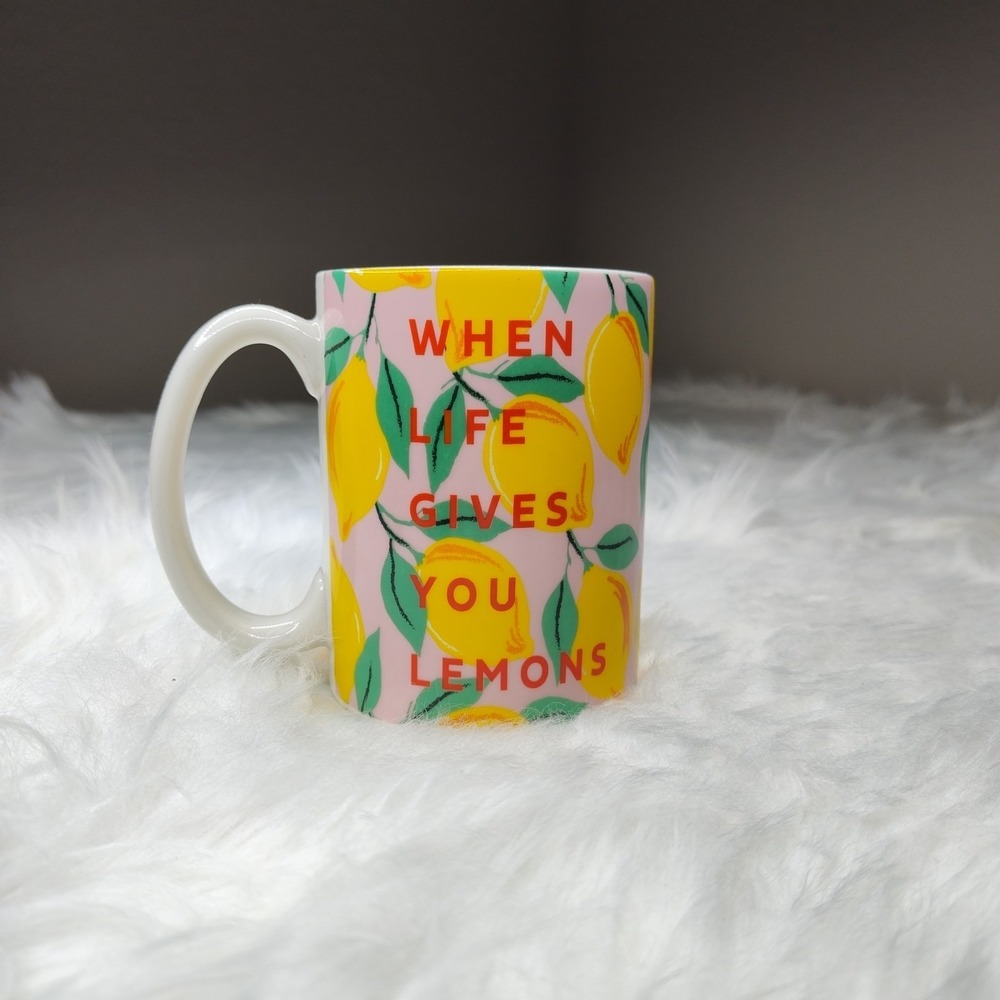 Lemon Tea Cup Coffee Mug Retro 16 oz Great Condition